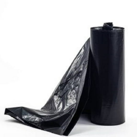 MultiPlast Systems Low Density Can Liners, 40 Gallon, 40 x 46 , 20% Recycled, Black, 10 Bags Per Pack, Case Of 10 Packs