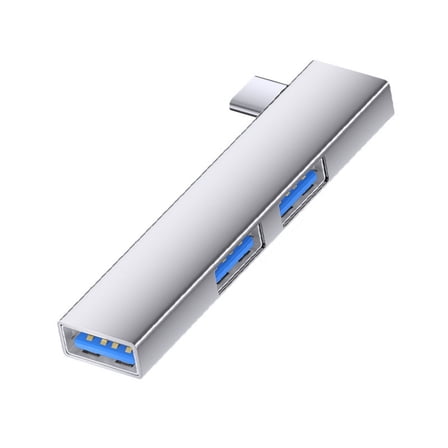 MultiPorts USB3.0 Hubs With 90°Angled Design Aluminum USB Splitter for Smartphone Laptop Computer