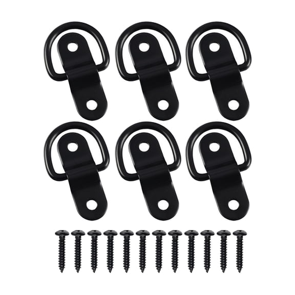 MultiPurpose Steel D Rings Lashing Eyelets With Screw For Securing Loads On Pickups Boats Trailers Garage Wall Hook