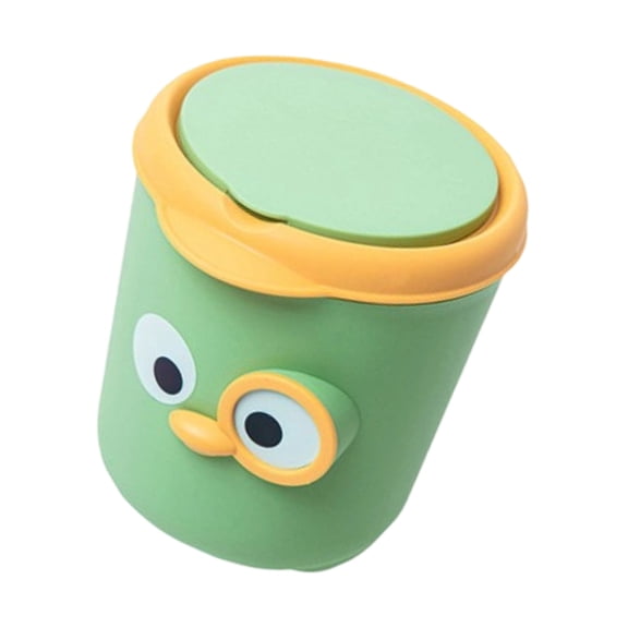 MultiPurpose Storage Bin Small Trash Can Cartoon Theme Waste Bucket for and Home Modern Tabletop Decoration