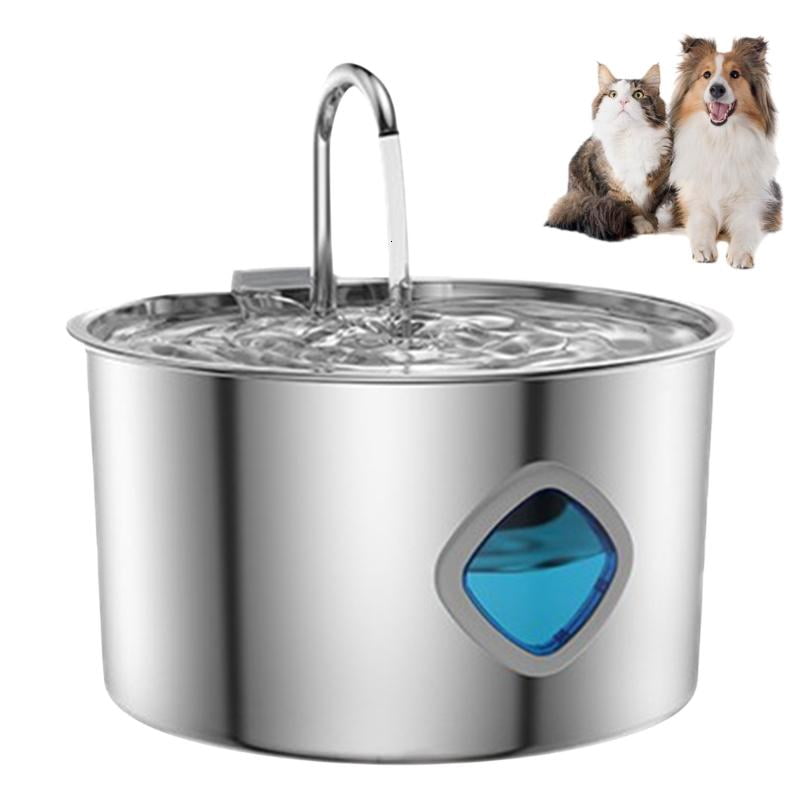 MultiStage Filtration Pet Water Fountain 3.2L Stainless Steel Automatic USB Water Dispenser For Dog Cats Low Noise Pumps