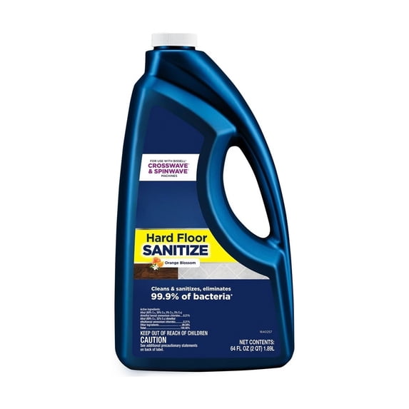 MultiSurface Hard Floor Sanitize Formula 64oz: Liquid Cleaner for Sealed Floors & Carpets, Unscented