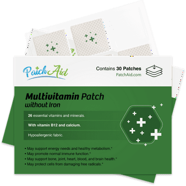 MultiVitamin Plus Topical Patch without Iron by PatchAid Size: 6-Month Supply