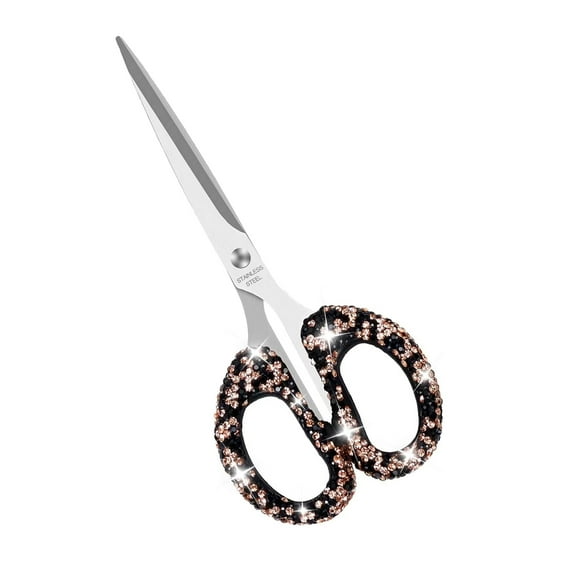 Multibey 6.3-Inch Rhinestone Scissors - Stainless Steel Cute Scissors for Office, Home & Crafting, Decorative Bling Handle Paper Cutting Tool .