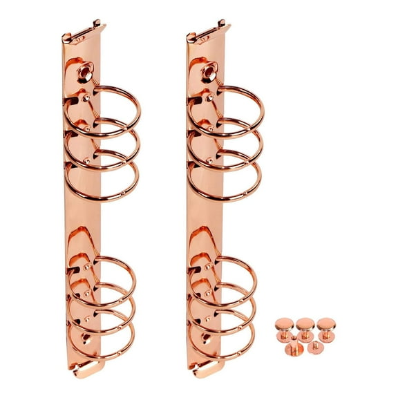 Multibey Stainless Steel Binding Spines with Screws and Nuts, Gold, 2 Count