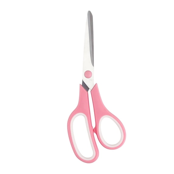 Multibey Multipurpose Stainless Steel Scissors 6.7" Pink Sharp Shears Comfort-Grip Scissors for Fabric Craft Office Supplies (Pink 7.7'')