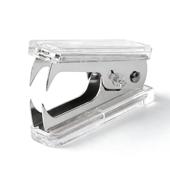 MultibeyAcrylic Transparent Silver Staple Remover - Essential Office Accessory for Teachers, Students & Professionals
