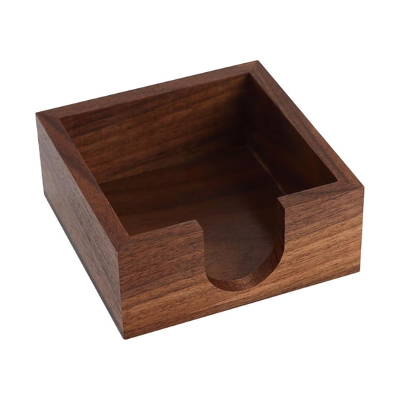 Multibey Sticky Note Organizer with Walnut Wood Dispenser for 3x3 Notes, Office and Home Desk