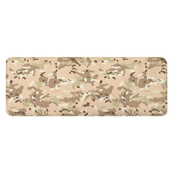 Multicam Camo Mixed Shapes Pattern Kitchen Rug Mat,Kitchen Runner Rugs Non Skid Washable,Decorative Kitchen Floor Mats for Kitchen,Sink,Laundry,17"x47.2"