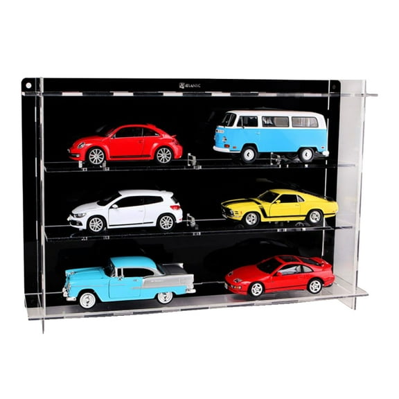 Multicase 6 Car Display Case [1:24 scale in Black/Clear]