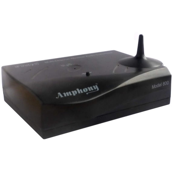 multichannel wireless audio transmitter for making surround speakers wireless - model 800, transmits 4 audio channels, 300' range, connects to any audio source, better-than bluetooth digital wireless