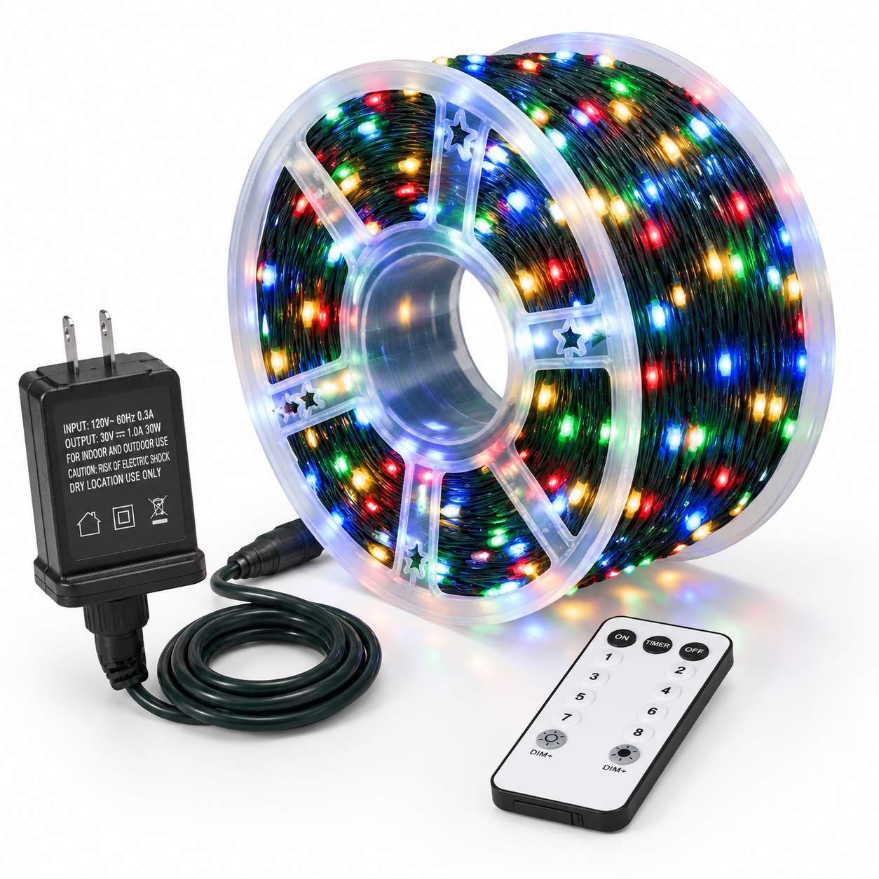String Crafting Wire Multicolor 1200ct LED String Lights, 394ft Outdoor Indoor Fairy Lights ...