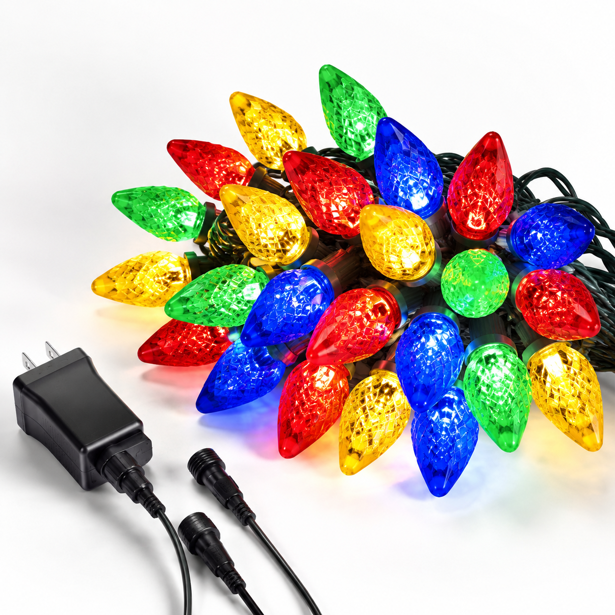 Multicolor 250LED C6 Linkable Holiday String Lights for Indoor Outdoor ...