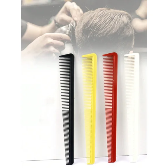 Multicolor 4-Pack Dual-Tooth Barber Comb Set For Haircutting Styling