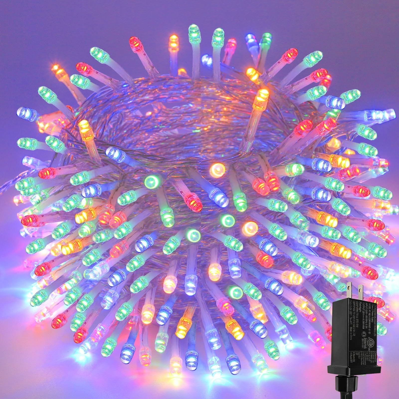 Multicolor 66FT String Lights Outdoor Indoor 200 LED Upgraded Super Multicolor 66ft string lights outdoor indoor 200 led upgraded super