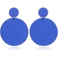 thumbnail image 1 of Multicolor 70s Retro Neon Earrings 80s Classic Round Earrings Lightweight Geometric Earrings for Women 80s Party Costume Accessory, 1 of 8
