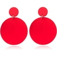 thumbnail image 1 of Multicolor 70s Retro Neon Earrings 80s Classic Round Earrings Lightweight Geometric Earrings for Women 80s Party Costume Accessory, 1 of 11