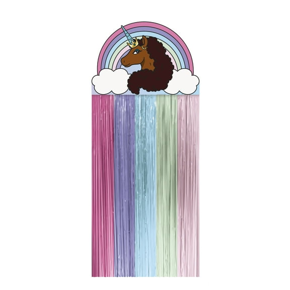Multicolor Afro Unicorn Fringe Door Curtain Decoration