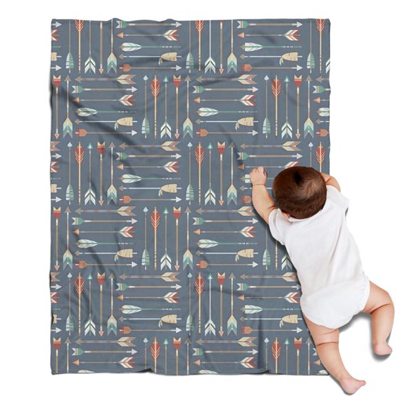 Multicolor Arrow Pattern Blanket,Comfortable Soft Flannel Throw Blanket,All Season,Warm Lightweight Blankets for Sofa Bed Couch Living Room Chair,30"x40"