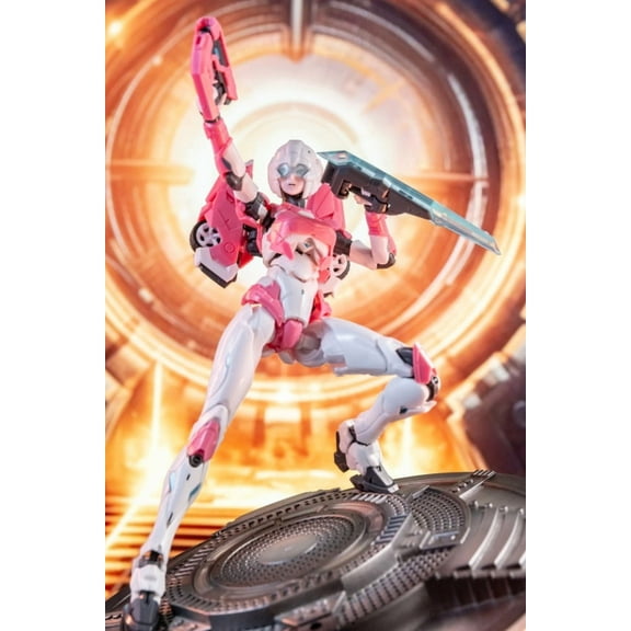Multicolor Assembled Charm Arcee, Flexible Joint Robot Figure