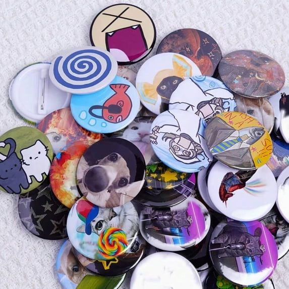 Multicolor Assorted 44mm Cute Badge Pins For Backpacks Bags Fashion