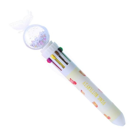Multicolor Ballpoint Pen 10-Color-in-1 Pen Retractable Multicolored Pen for Writing Noting Journaling Color Coding