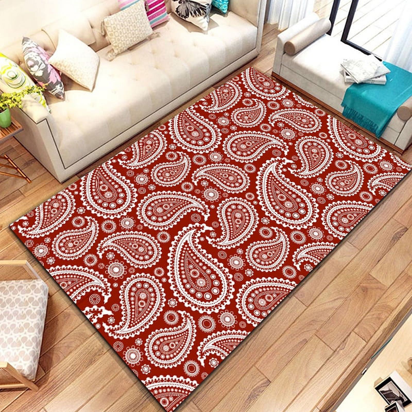 Multicolor Bandana Pattern Area Rugst Runners Area Rug for bedroom room