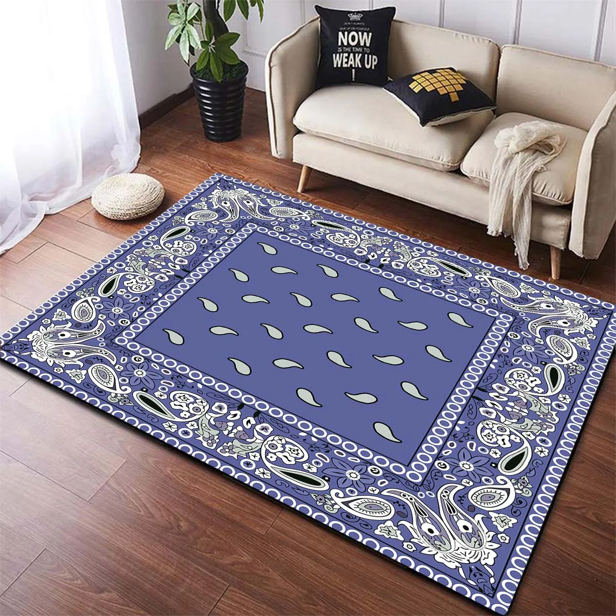 Multicolor Bandana Pattern Carpet Runners Area Rug Bathroom Floor Mat Rugs for Living Room Bedroom Door Mats Table Rug Yoga Mat