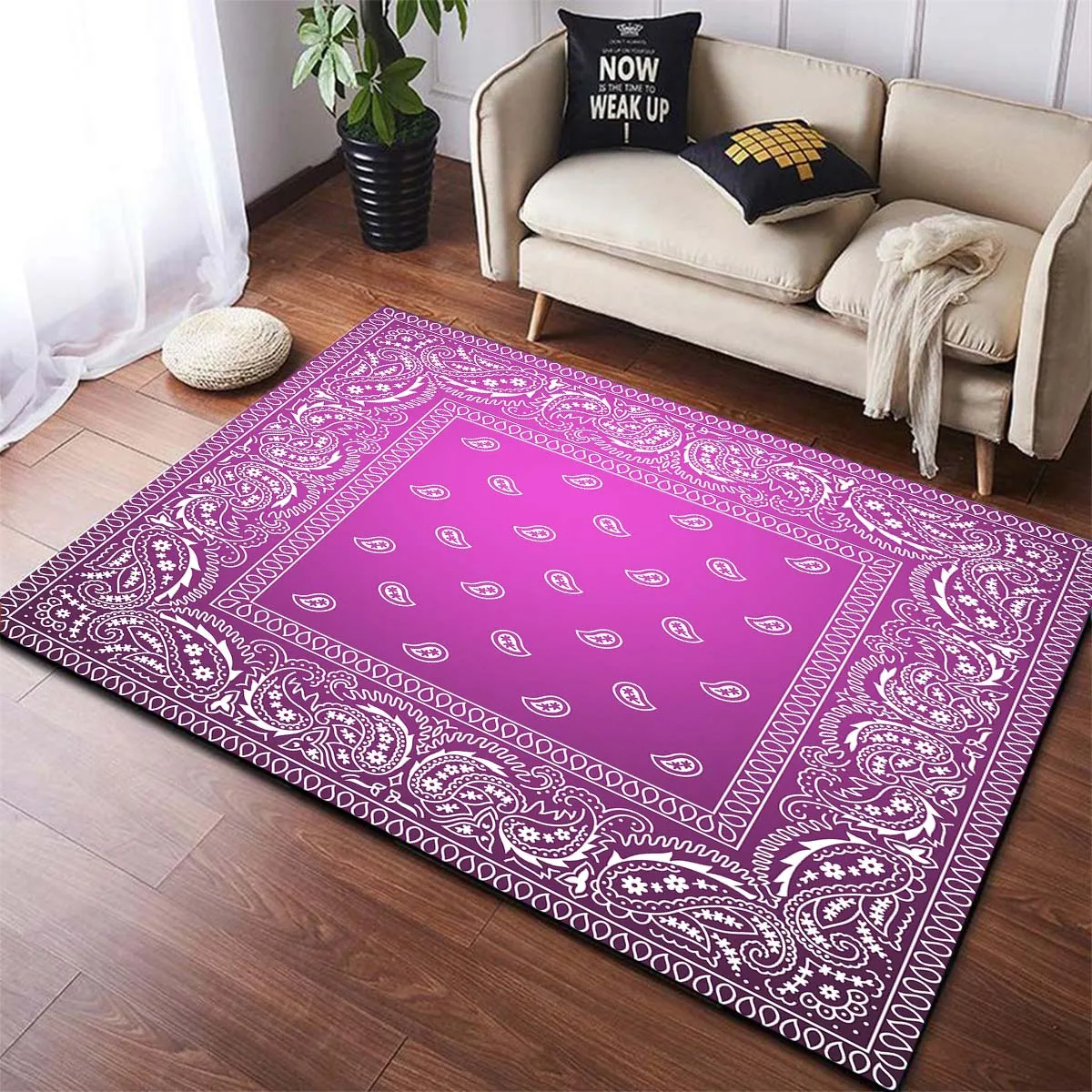Multicolor Bandana Pattern Carpet Runners Area Rug Bathroom Floor Mat Rugs for Living Room Bedroom Door Mats Table Rug Yoga Mat