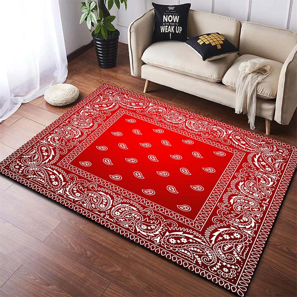 Multicolor Bandana Pattern Carpet Runners Area Rug Bathroom Floor Mat Rugs for Living Room Bedroom Door Mats Table Rug Yoga Mat