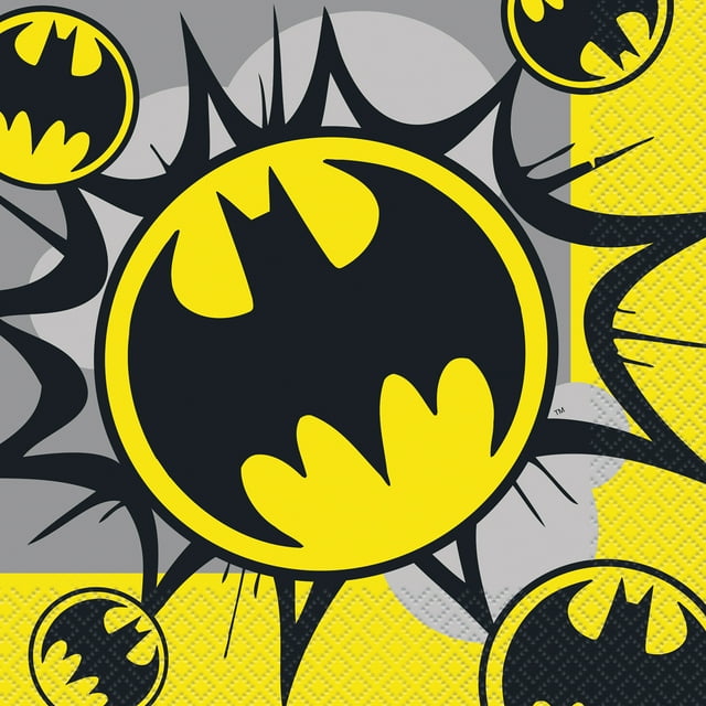 Multicolor Batman Birthday Paper Luncheon Napkins, 16ct