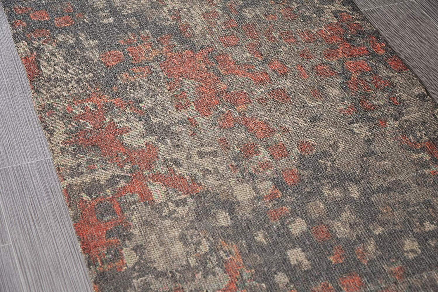Multicolor Beige Grey & Orange Printe...