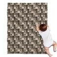 thumbnail image 1 of Multicolor Bigfoot and Checkerboard Pattern Blanket,Comfortable Soft Flannel Throw Blanket,All Season,Warm Lightweight Blankets for Sofa Bed Couch Living Room Chair,30"x40", 1 of 4
