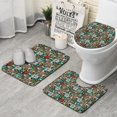 thumbnail image 1 of Multicolor Bigfoot and Text Pattern Bathroom Rugs Sets 3 Piece,Toilet Cover Set,Absorbent Non Slip Bathroom Mats Sets with U-Shaped Contour Rug Toilet Rug Set, 1 of 5
