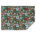 thumbnail image 1 of Multicolor Bigfoot and Text Pattern Rectangle Tablecloth 60"x84",Waterproof Polyester Rectangle Table Cloth, Wipeable Spillproof Polyester Tablecloth for Dining, Camping, Indoor and Outdoor, 1 of 5