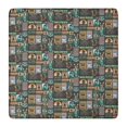thumbnail image 1 of Multicolor Bigfoot and Text Pattern Square Fitted Tablecloth with Elastic Edge,Square Table Cover,Washable Elastic Table Cover for Home Kitchen Party Decor 36"x36", 1 of 6