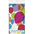 thumbnail image 1 of Multicolor Birthday Rectangular Plastic Table Cover, 1 of 3