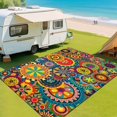 thumbnail image 1 of Multicolor Bohemian Mandala Pattern Outdoor Area Rug, 1 of 6