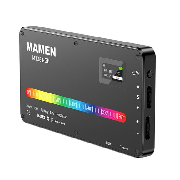 Multicolor Camera Light 360 Degree Full Spectrum 1250 Brightness Aluminum Designs Lamp For Phone Live Streaming