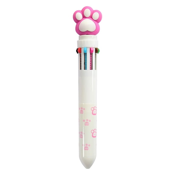 Multicolor Cartoon Ballpoint Pen Press Type 10 Colors (20Ml) Pen Happy Day!