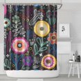 thumbnail image 1 of Multicolor Cartoon Floral Pattern Shower Curtain 72"x84" ,Bathroom Decorative Shower Curtains Set with 12 Hooks,Modern Waterproof Washable Shower Curtain, 1 of 6