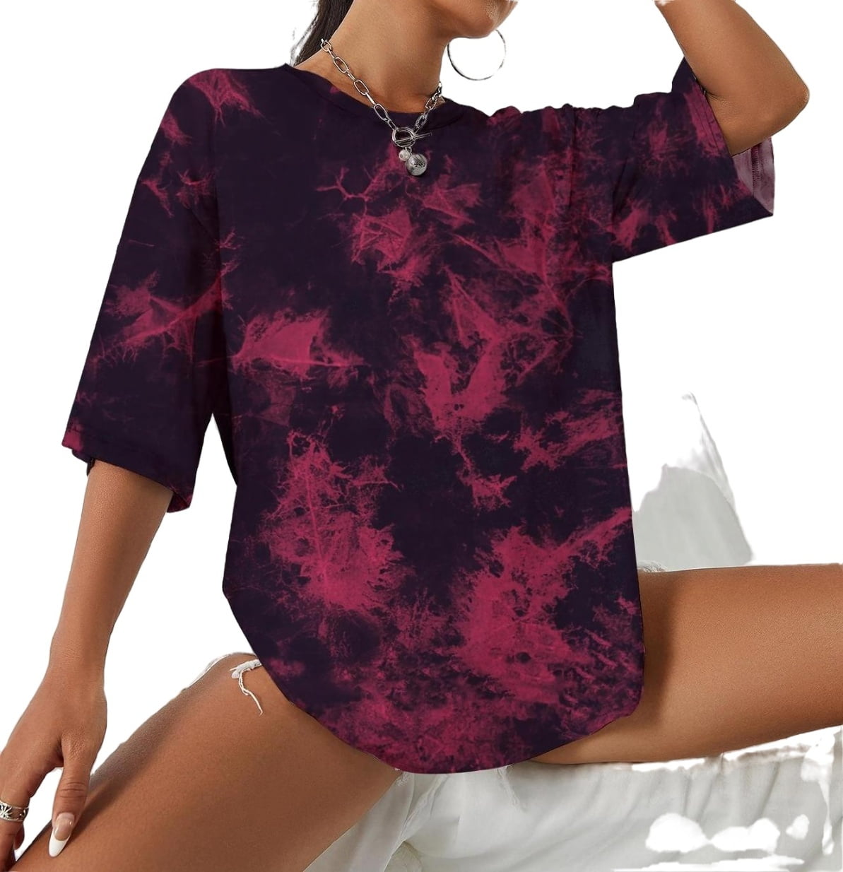 Wonderland Apparel — Blue, Purple and Pink Tie Dye Short Sleeved T-Shirt