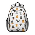 thumbnail image 1 of Multicolor Cat White Pattern Backpack for School, Cute School Bag with Adjustable Shoulder Straps and Padded Back, 15"x11.42"x5.5", 1 of 5