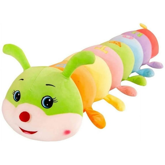 Multicolor Caterpillar Stuffed Animal Big Hugging Pillow Cute Plush Soft Pillow Doll,Giant Plush Toy,Gifts for Girl Boy Babies Birthday (35.4inch/90cm)