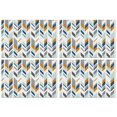 thumbnail image 1 of Multicolor Chevron Pattern Summer Placemats Table Placemats Set Of 4-Linen Kitchen Washable Placemats Table Mats 11.8"x17.7" Non-Slip Heat Resistant, 1 of 6