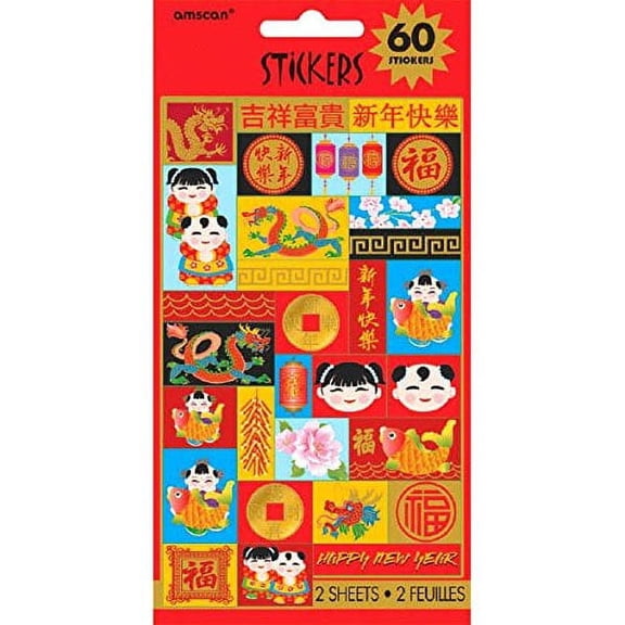 Multicolor Chinese New Year Stickers