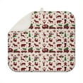 thumbnail image 1 of Multicolor Christmas Camping Pattern Dish Drying Mat for Kitchen 1 Pack, Ultra Absorbent Microfiber Dishes Drainer Mats,16x18in(41x46cm), 1 of 6