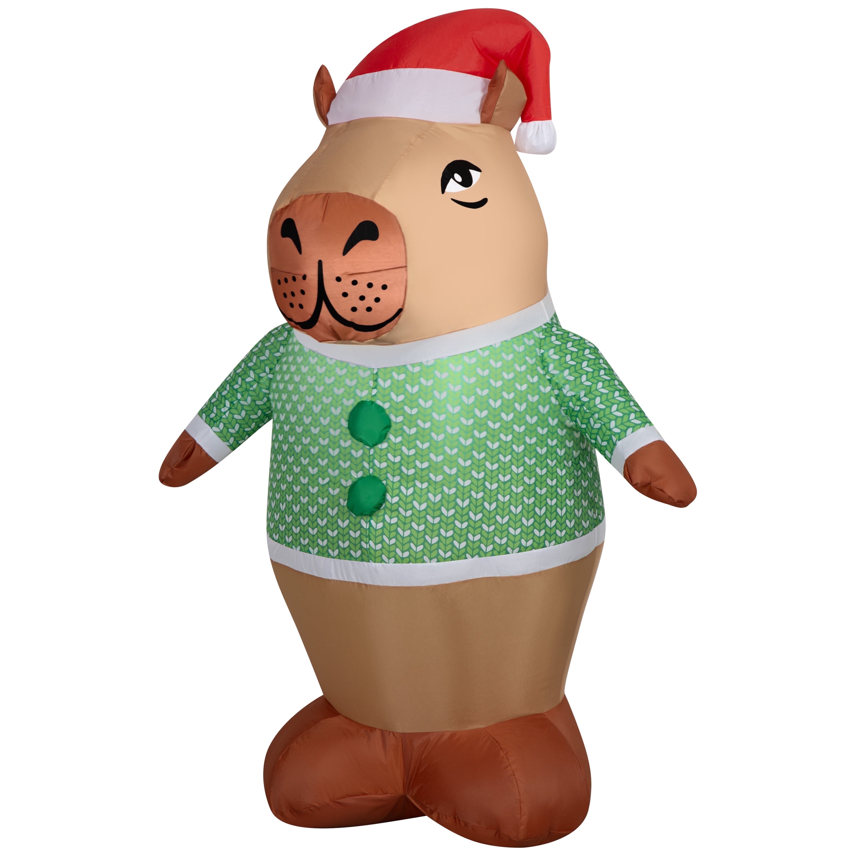 Multicolor Christmas Airblown Capybara Yard Inflatable, 48 inch ...