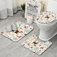 thumbnail image 1 of Multicolor Christmas Deer Pattern Bathroom Rugs Sets 3 Piece,Toilet Cover Set,Absorbent Non Slip Bathroom Mats Sets with U-Shaped Contour Rug Toilet Rug Set, 1 of 5