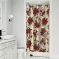 thumbnail image 1 of Multicolor Christmas Floral Pattern Shower Curtain 36"x72" ,Bathroom Decorative Shower Curtains Set with 12 Hooks,Modern Waterproof Washable Shower Curtain, 1 of 6